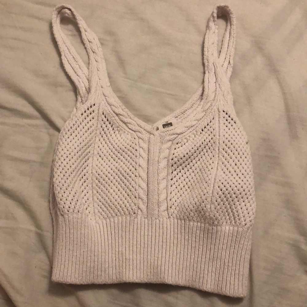 Crochet crop tank top